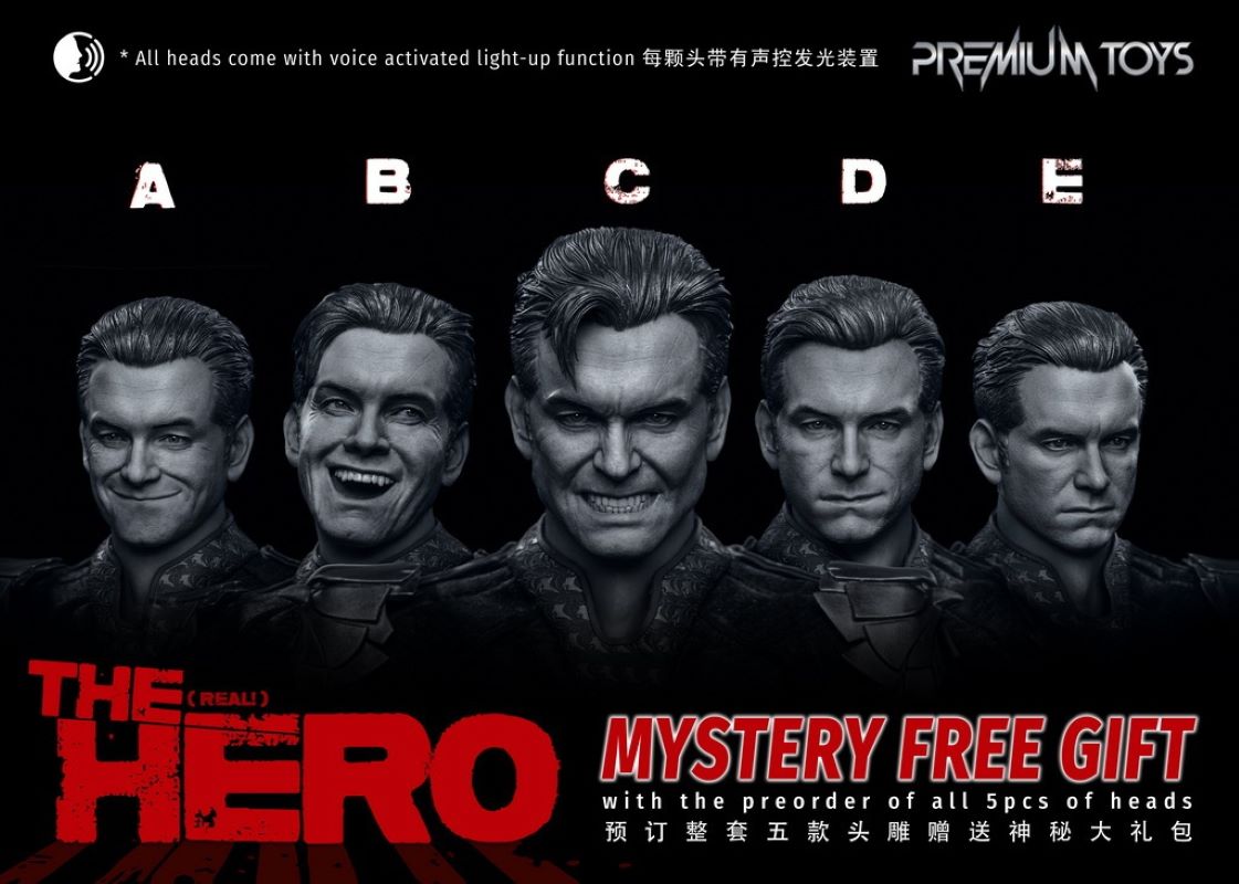 The Hero European and American expression head sculpture 1/6