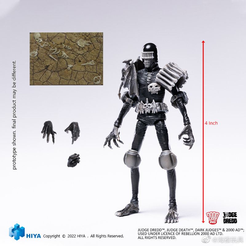SWAT Judge Black and White Comic Color Death Judge 4 1/18