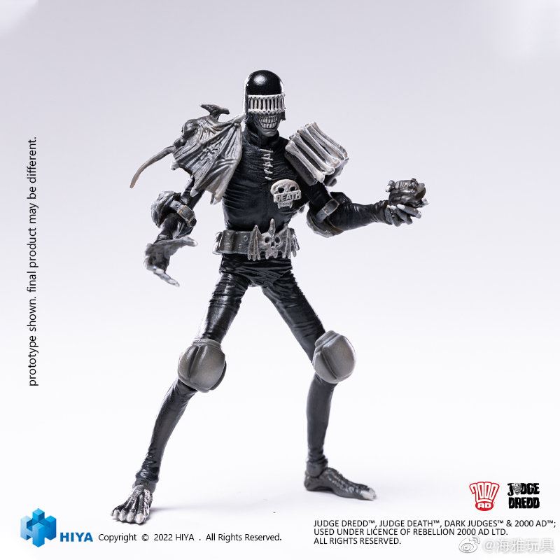 SWAT Judge Black and White Comic Color Death Judge 4 1/18