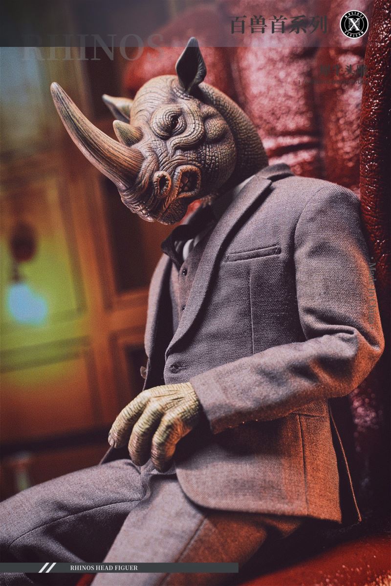 Beast Head Sculpture Series Thirteenth - Rhino Head Sculpture MS2205 1/6