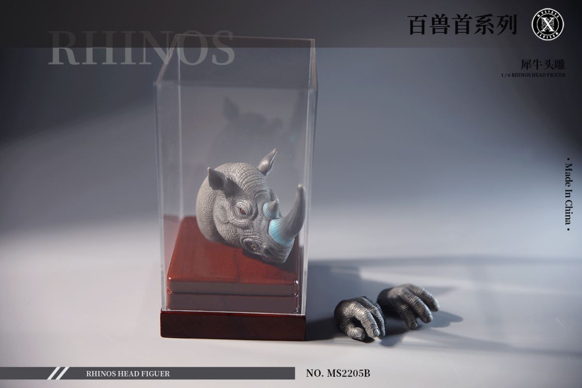 Beast Head Sculpture Series Thirteenth - Rhino Head Sculpture MS2205 1/6