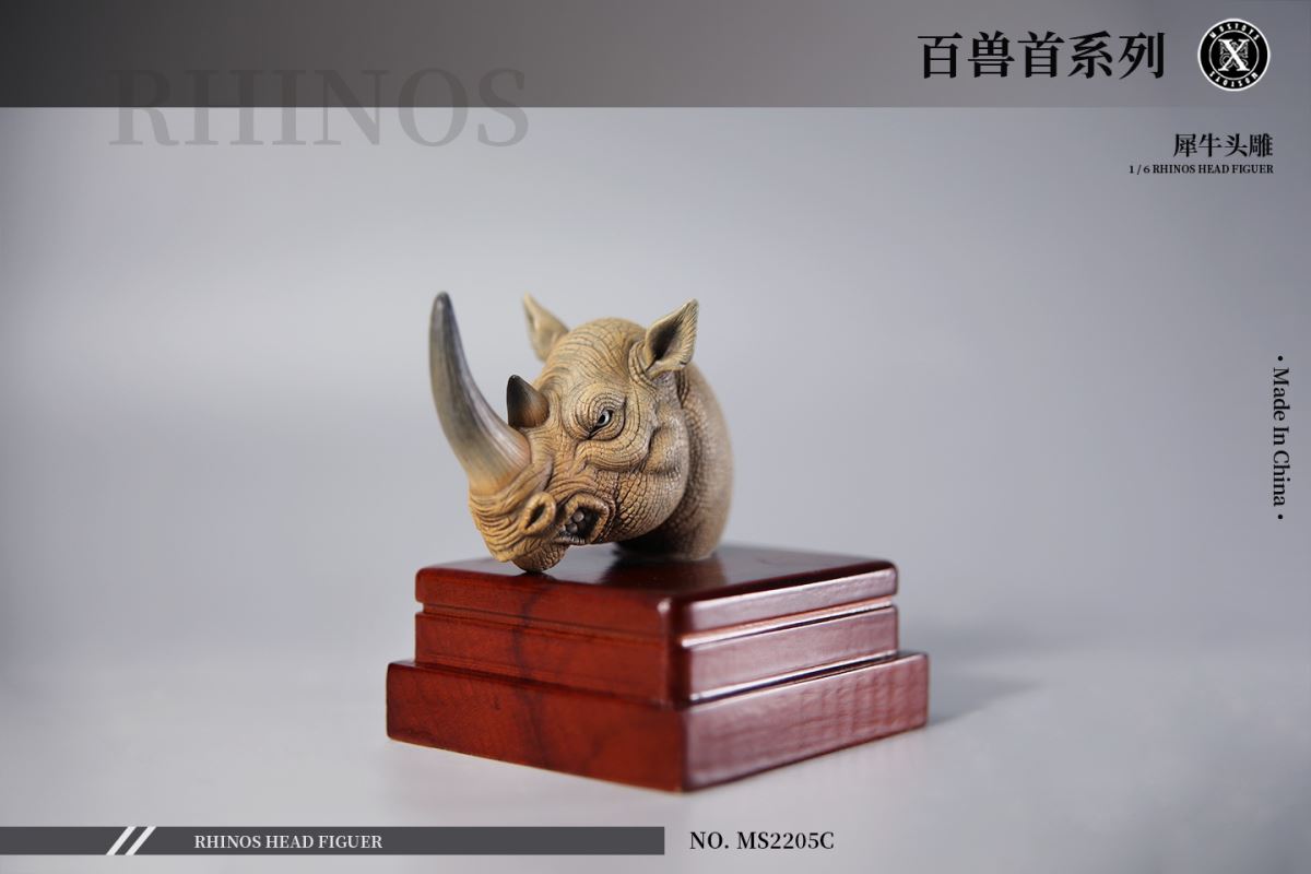 Beast Head Sculpture Series Thirteenth - Rhino Head Sculpture MS2205 1/6