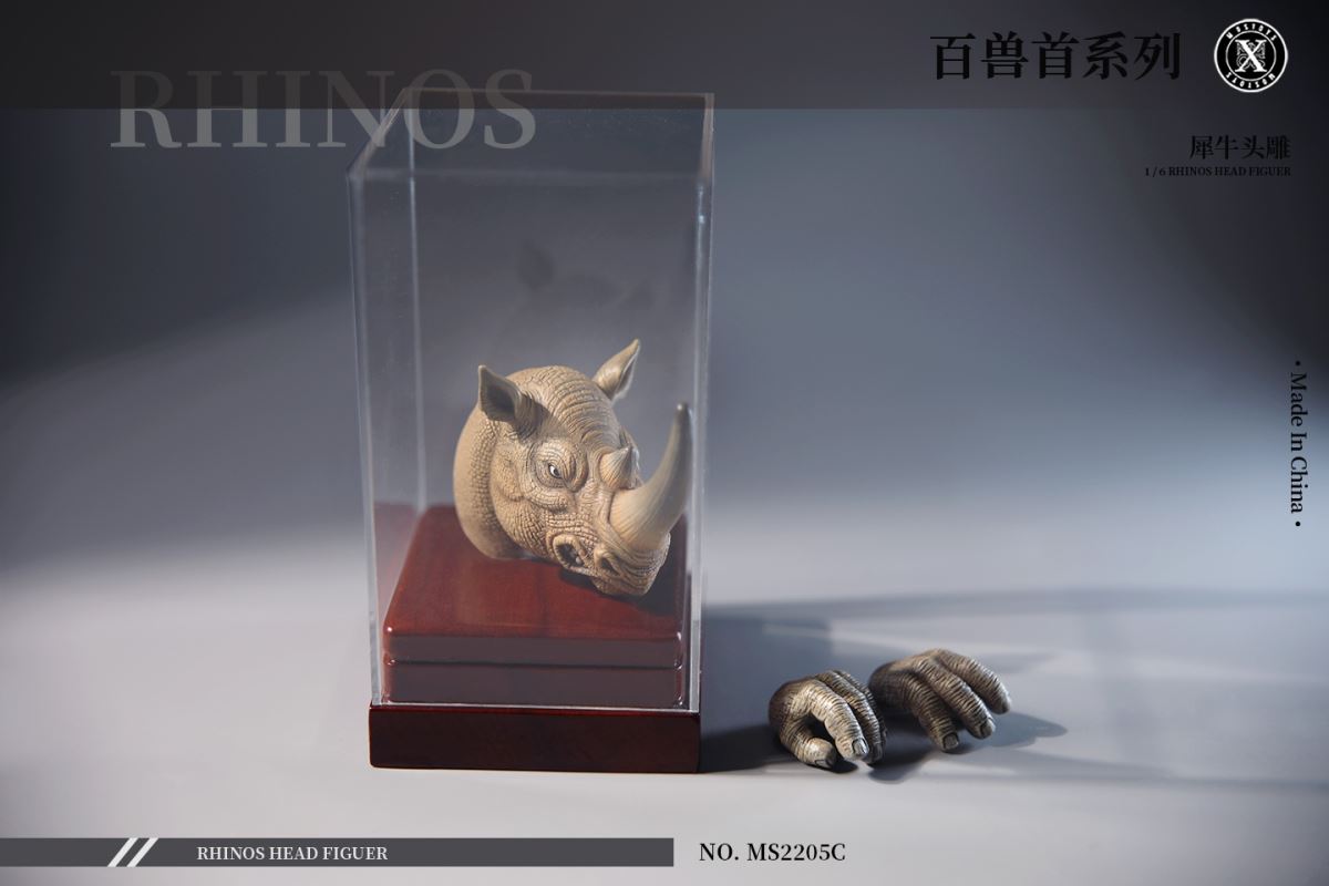 Beast Head Sculpture Series Thirteenth - Rhino Head Sculpture MS2205 1/6