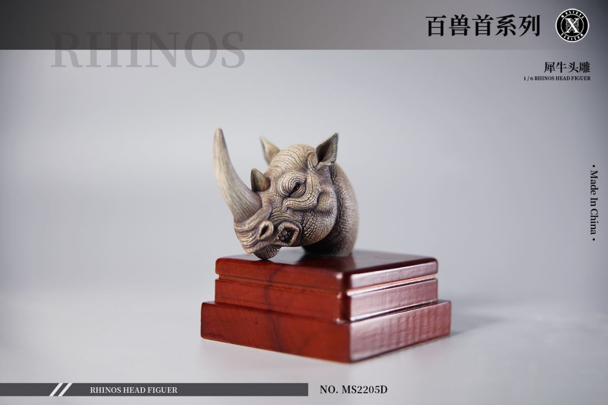 Beast Head Sculpture Series Thirteenth - Rhino Head Sculpture MS2205 1/6
