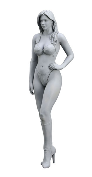 Real Figure Collection No.24 American Lowrider Girl Unpainted Resin 1/12