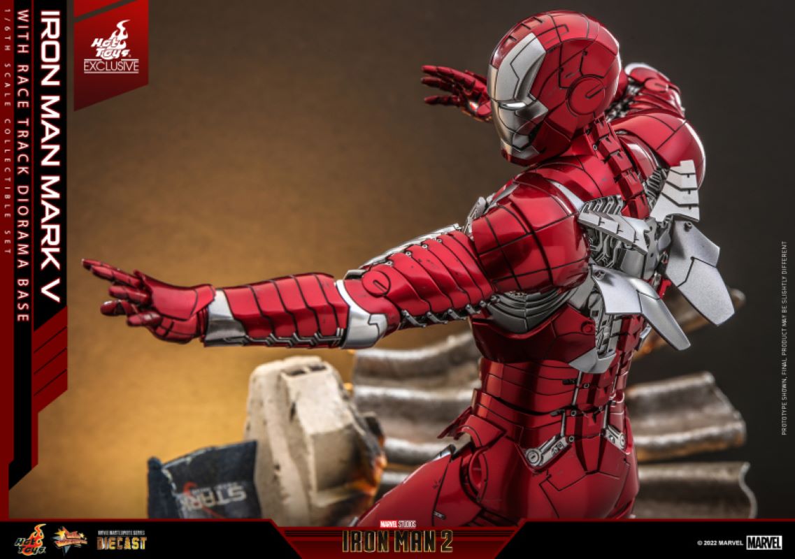 Iron Man Mark V & Race Track Diorama Base 1/6