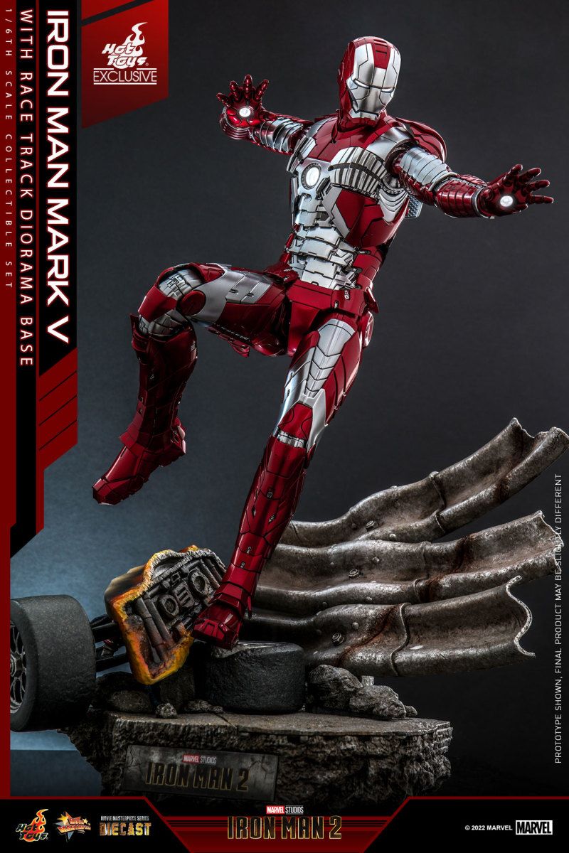 Iron Man Mark V & Race Track Diorama Base 1/6