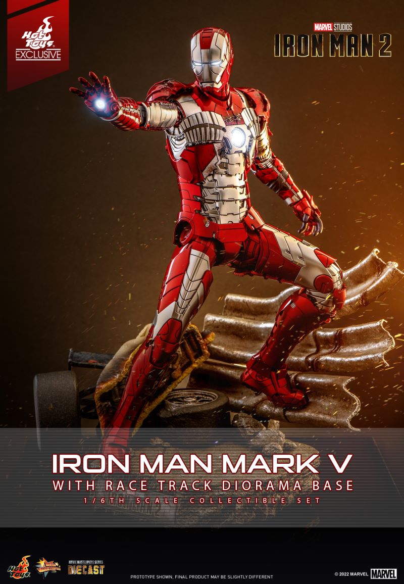 Iron Man Mark V & Race Track Diorama Base 1/6