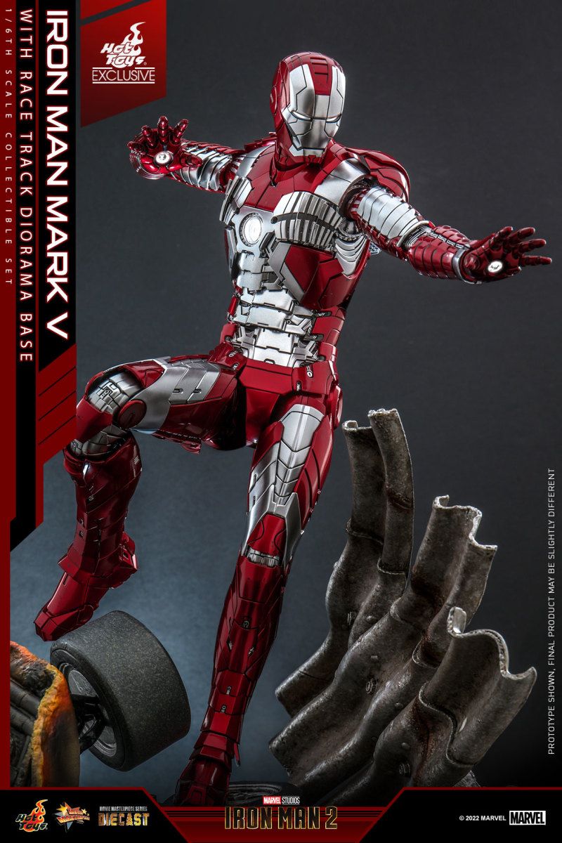 Iron Man Mark V & Race Track Diorama Base 1/6