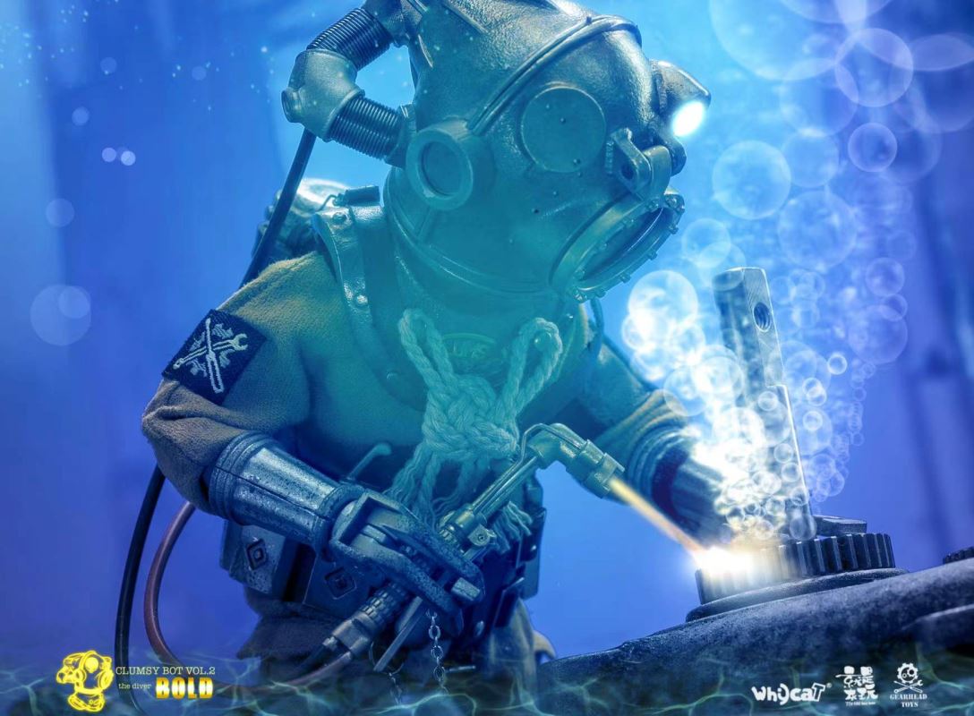Underwater Welder Diver Bold Repairman