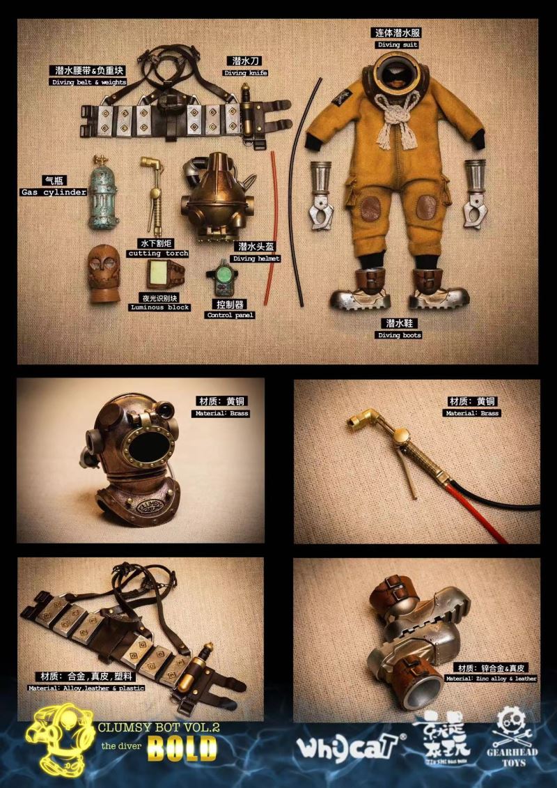 Underwater Welder Diver Bold Repairman
