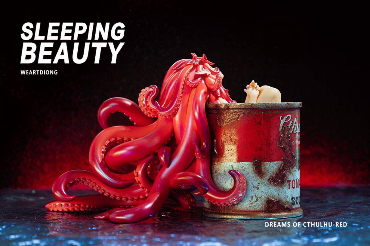 Sleeping Beauty Dreams of Cthulhu - Red / Pink / Blue