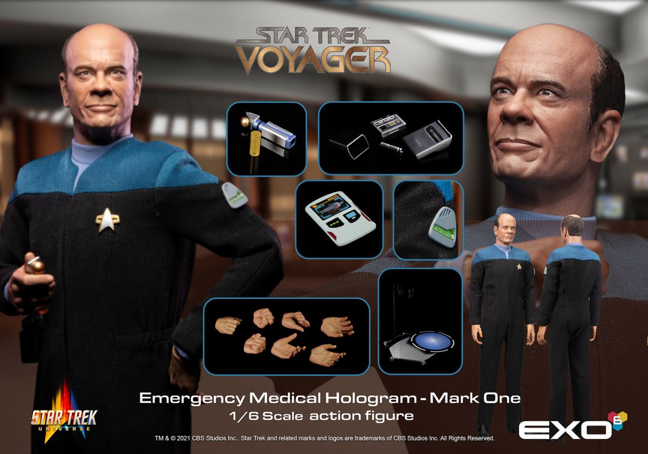 EXO-6 Hyper Realistic Action Figure 1/6 Star Trek: Voyager EMH Mark.I Doctor