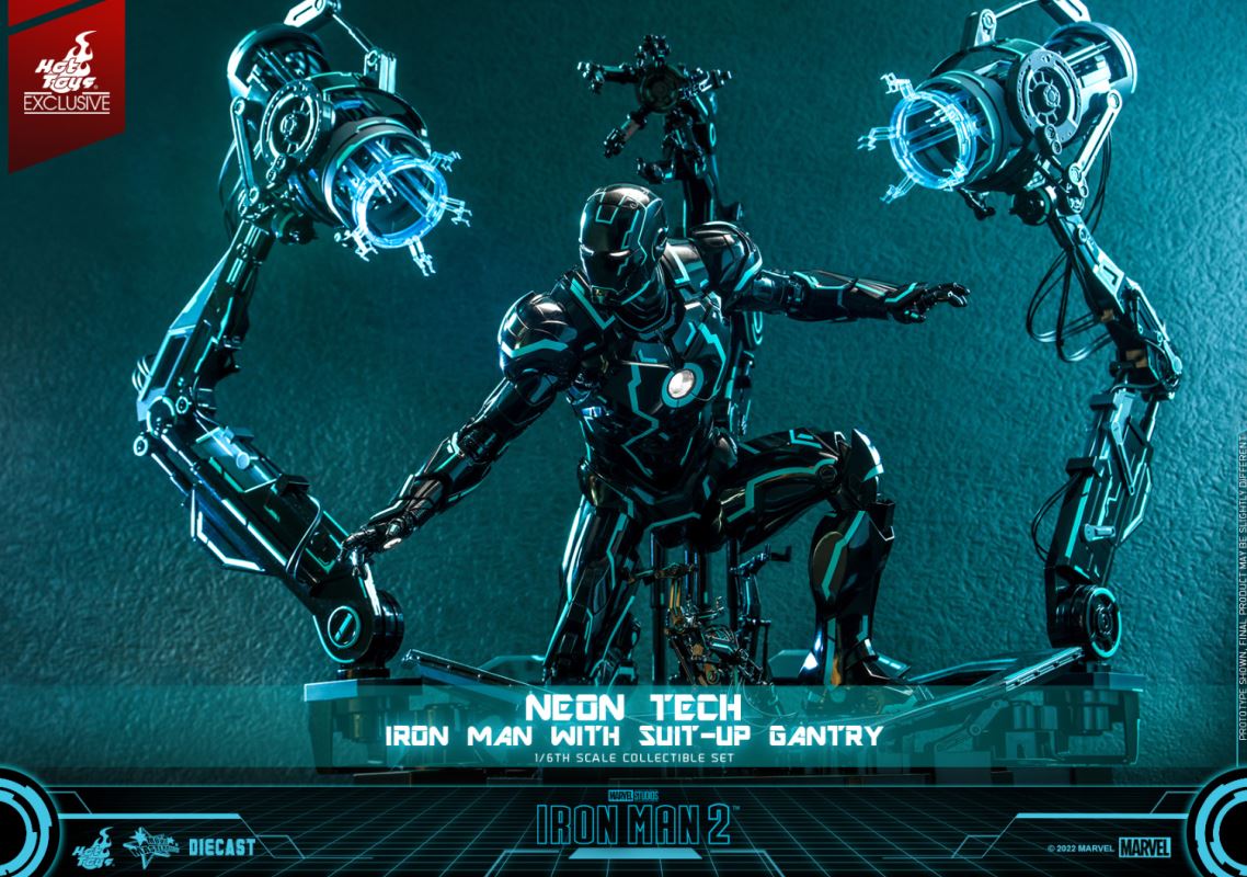 Neon Tech Iron Man with Suit – Up Gantry 1/6