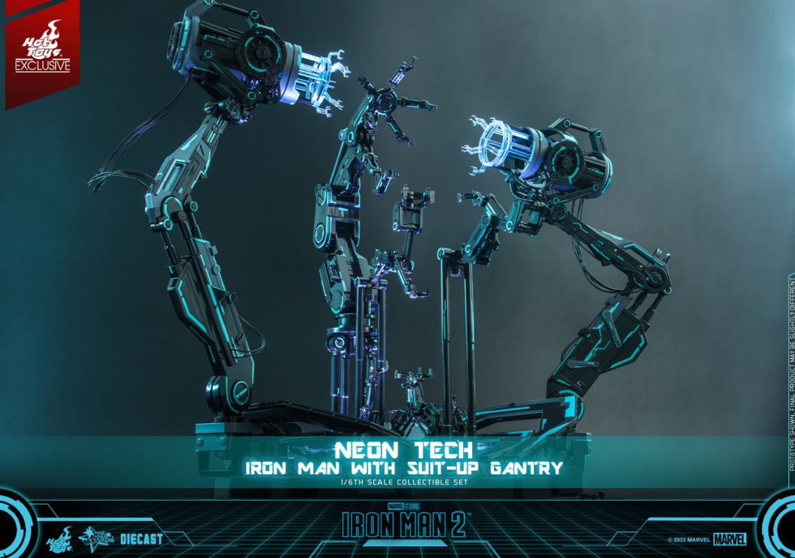Neon Tech Iron Man with Suit – Up Gantry 1/6