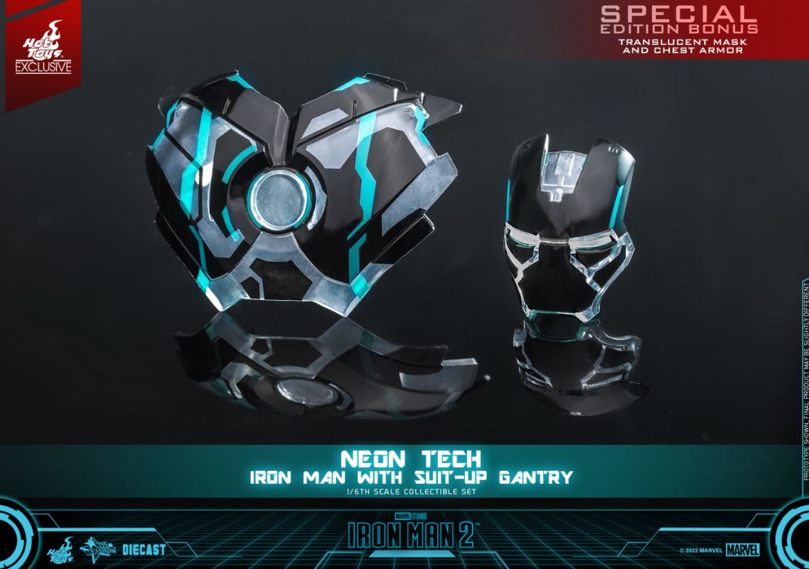 Neon Tech Iron Man with Suit – Up Gantry 1/6