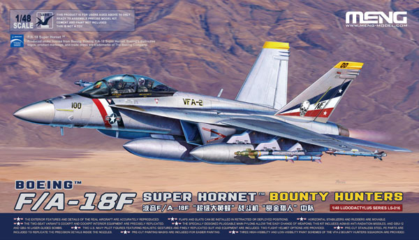 Boeing F/A-18F Super Hornet Fighter VFA-2 Bounty Hunters 1/48