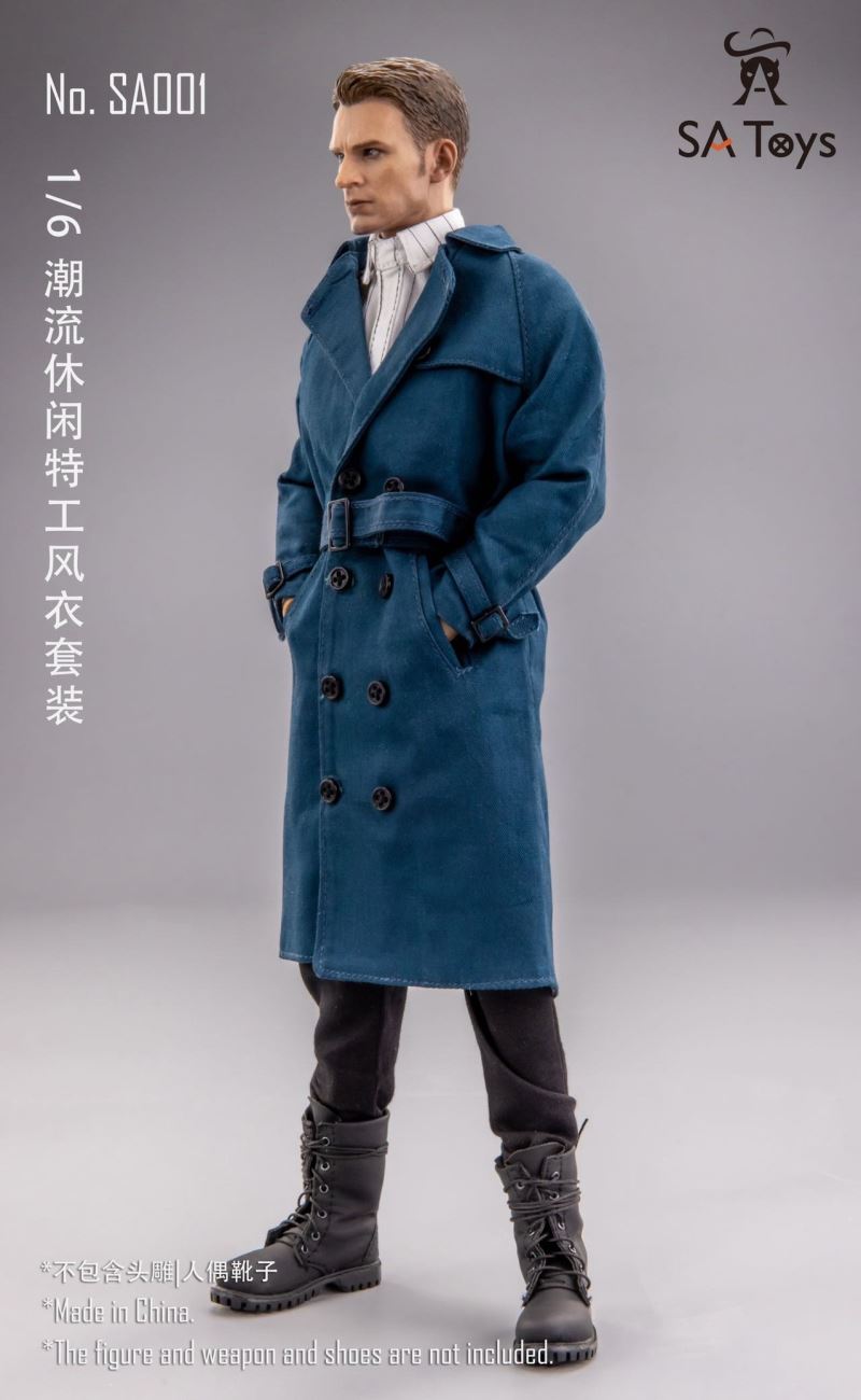 Trendy casual agent trench suit 1/6