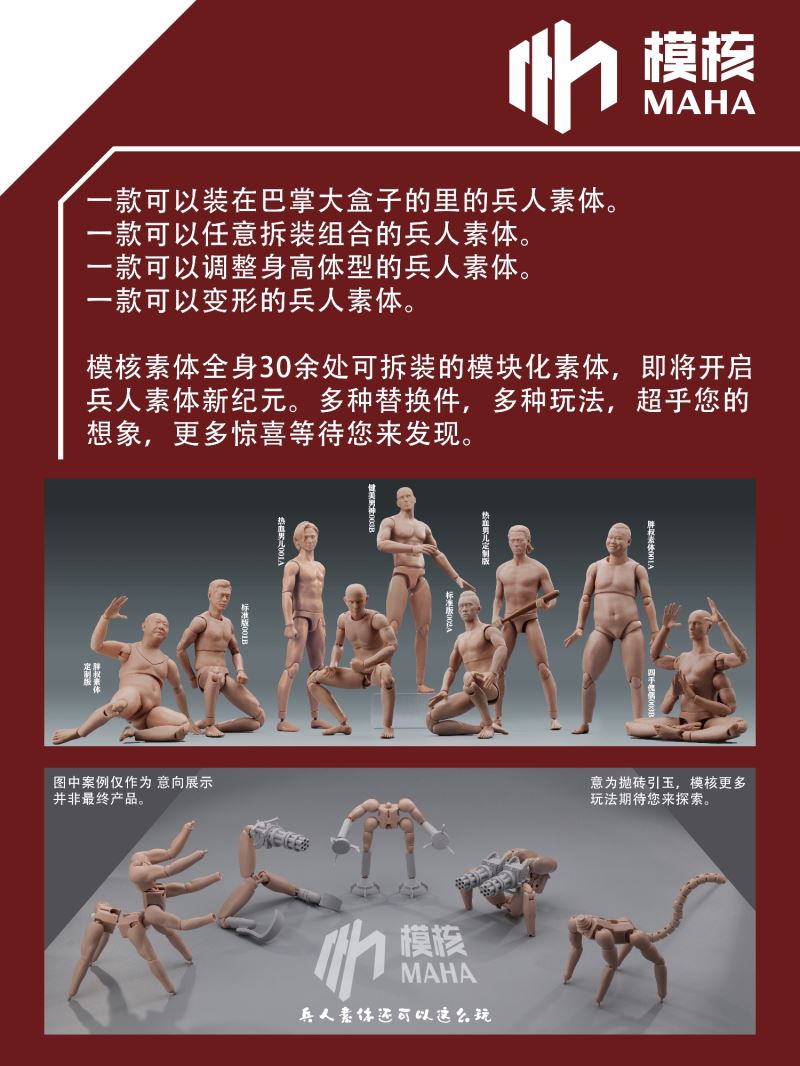 Modular male body and one-piece arm accessory package 1/6