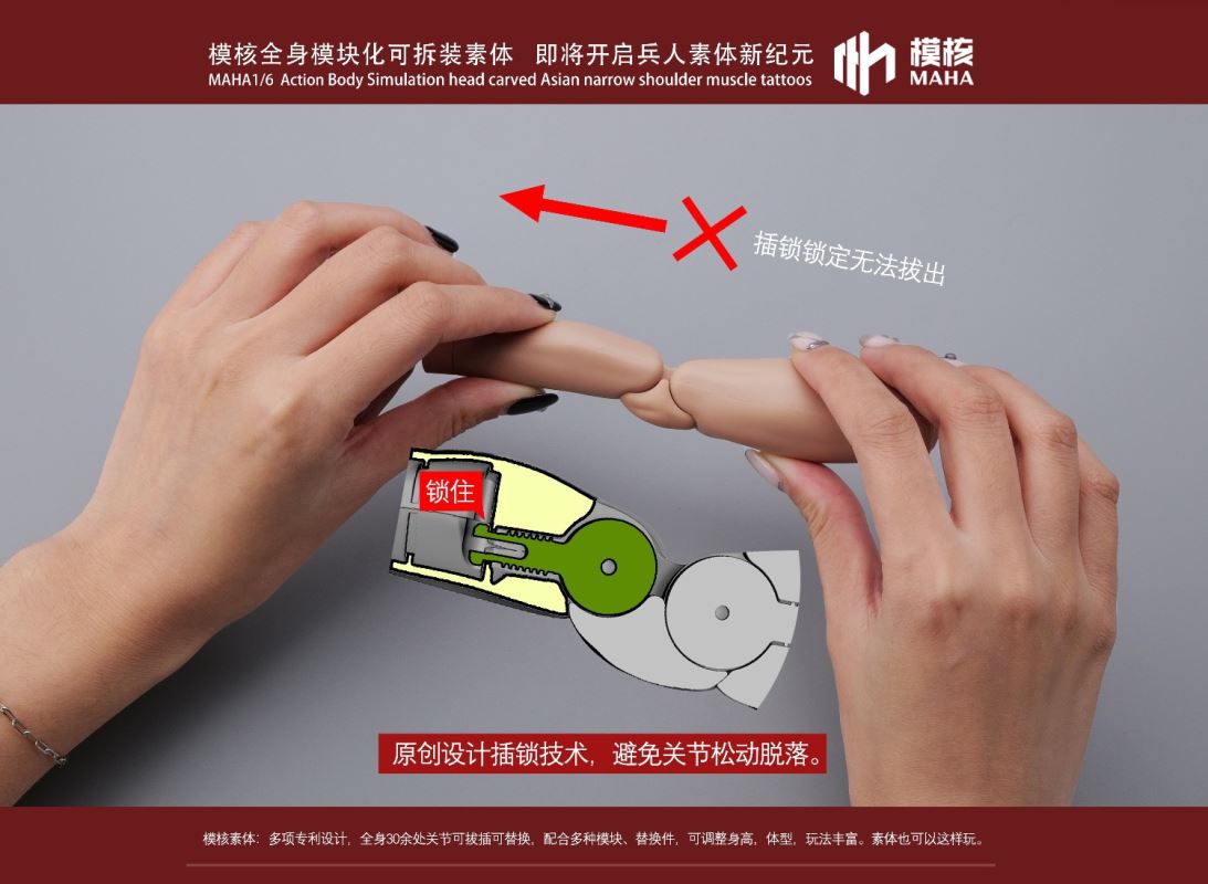 Modular male body and one-piece arm accessory package 1/6