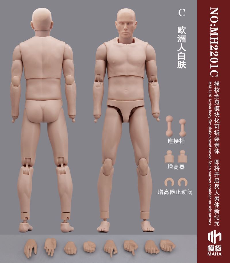 Modular male body and one-piece arm accessory package 1/6