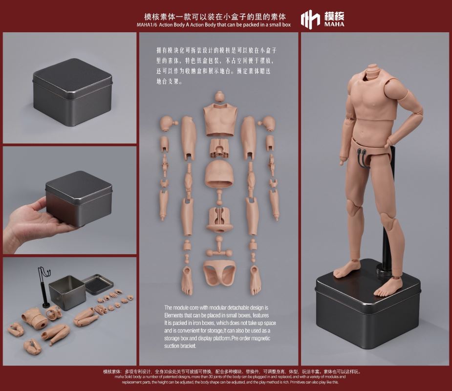 Modular male body and one-piece arm accessory package 1/6