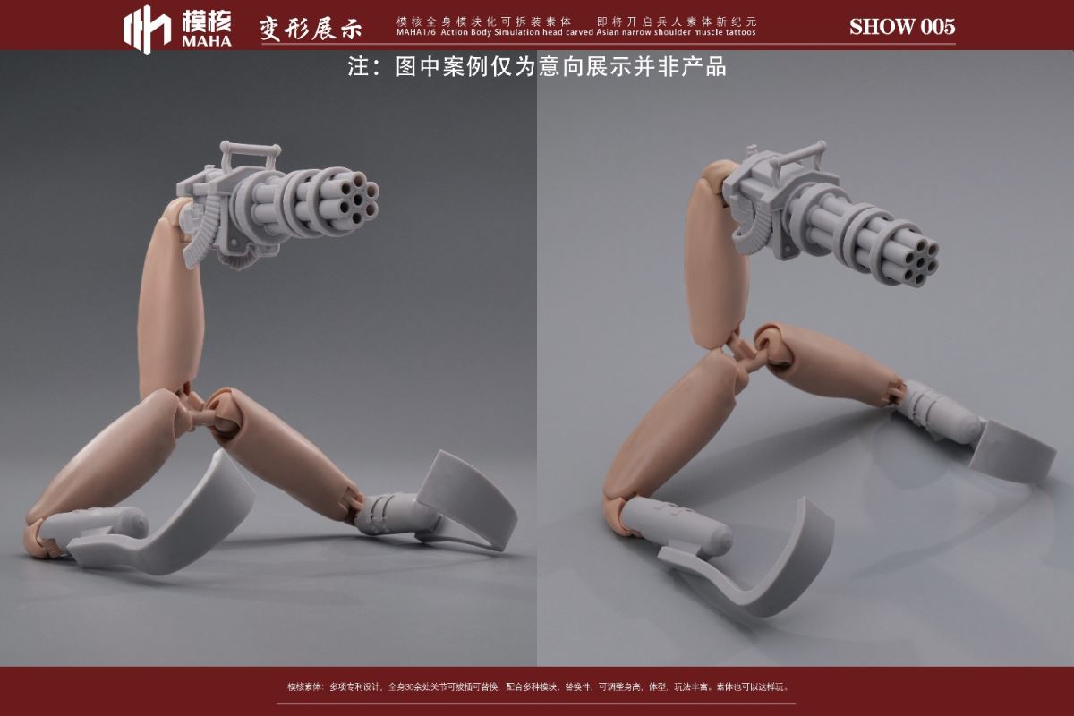 Modular male body and one-piece arm accessory package 1/6