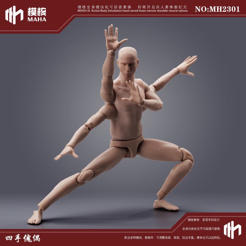Modular male body and one-piece arm accessory package 1/6