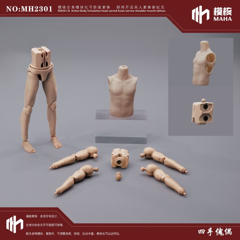 Modular male body and one-piece arm accessory package 1/6