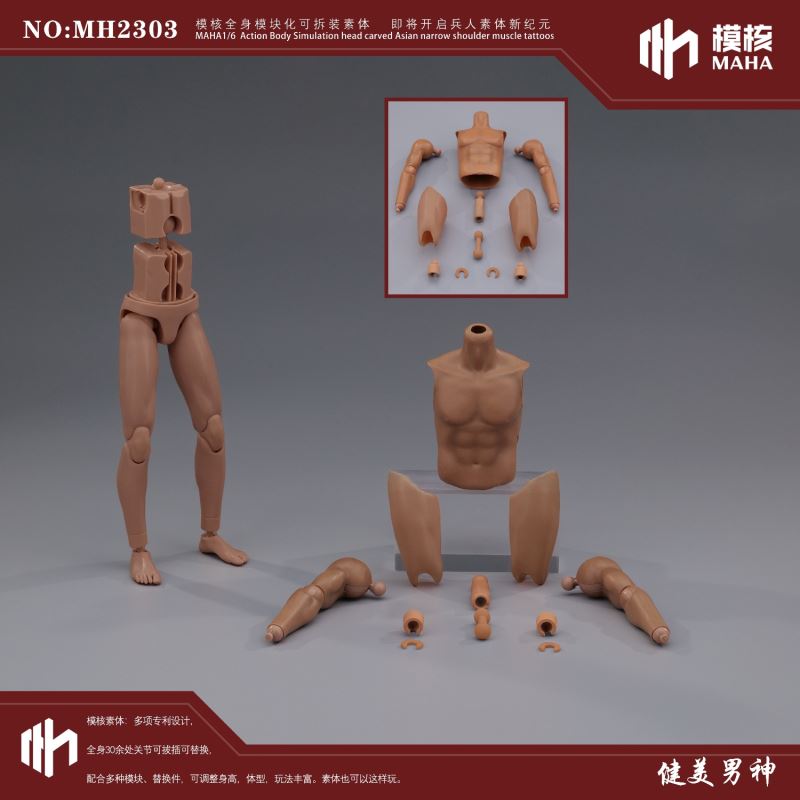 Modular male body and one-piece arm accessory package 1/6