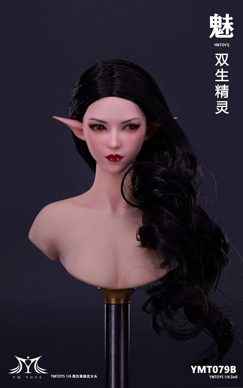 Twin elf head sculpture 1/6
