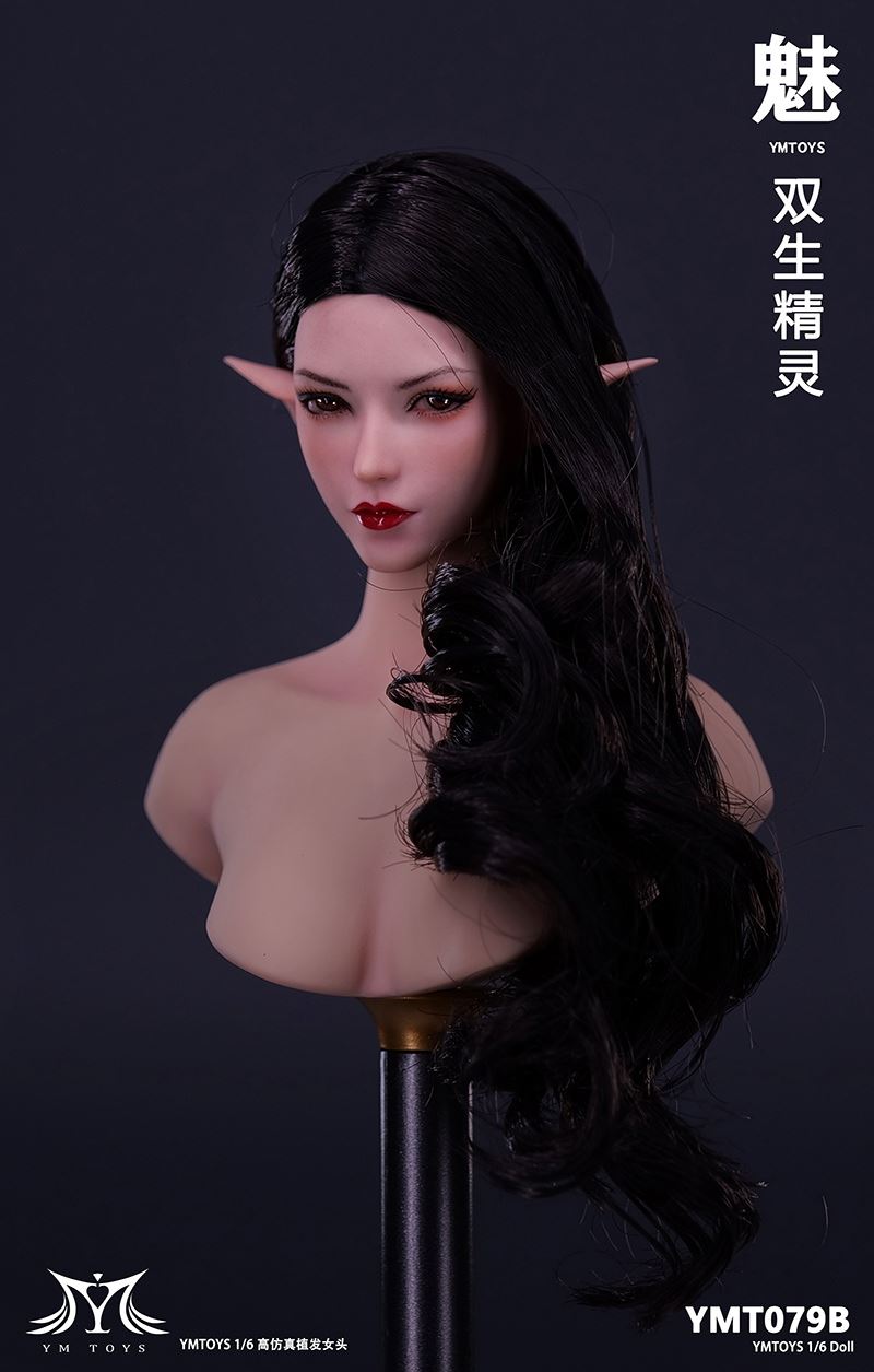 Twin elf head sculpture 1/6