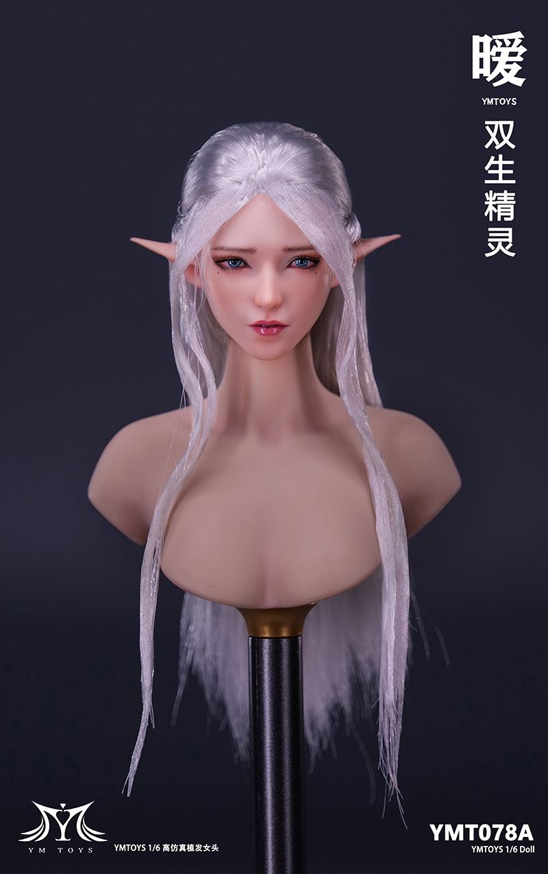 Twin elf head sculpture 1/6