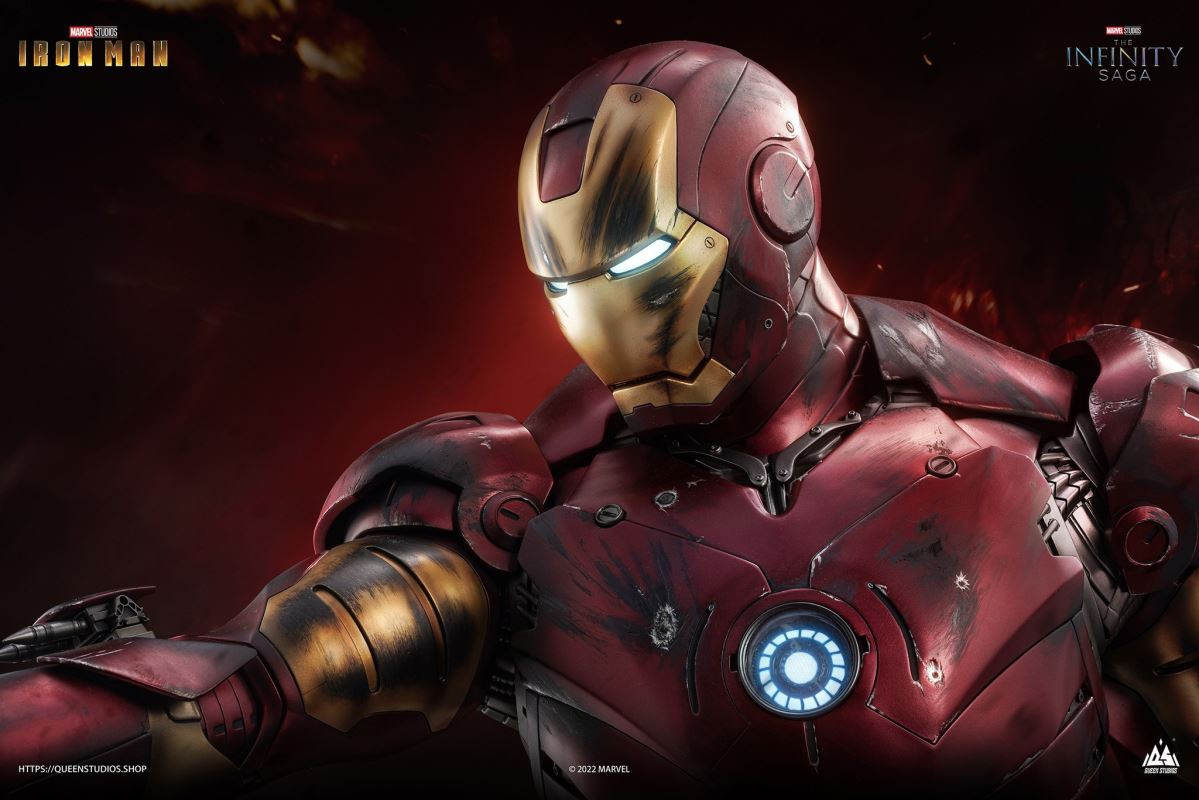Iron Man Mark 3 Battle Damaged Statue 1/2
