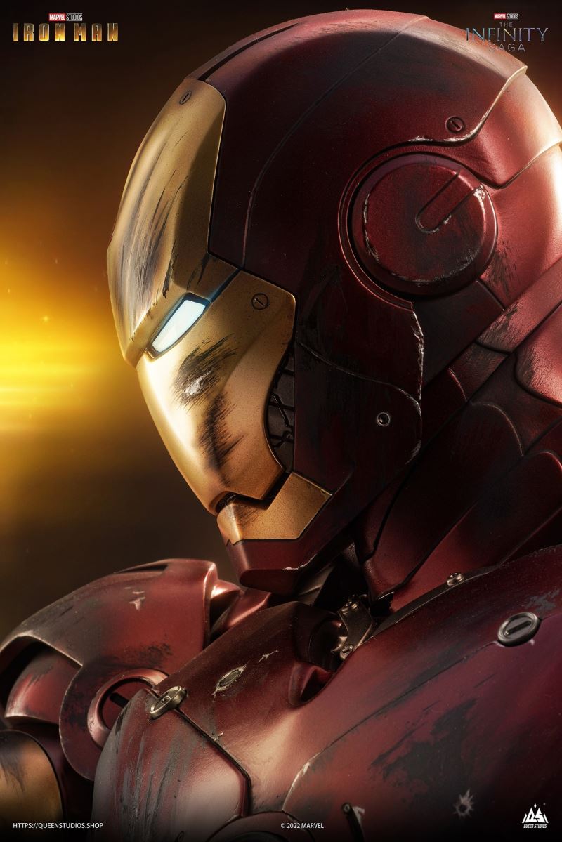 Iron Man Mark 3 Battle Damaged Statue 1/2