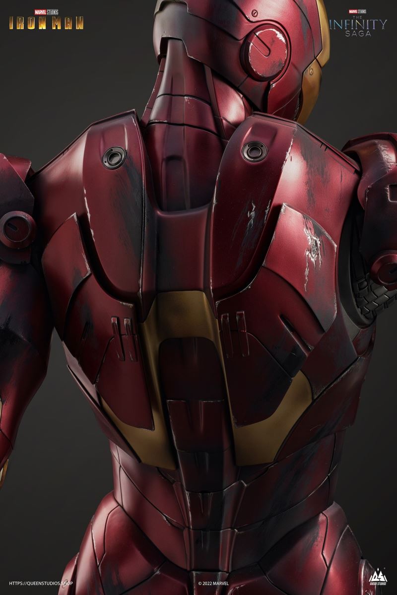 Iron Man Mark 3 Battle Damaged Statue 1/2