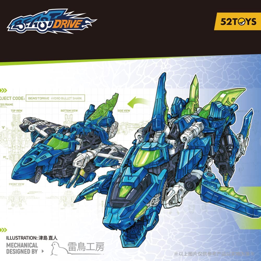 BEASTDRIVE BD 02 HYDRO BULLET SHARK non-scale ABS painted movable figure