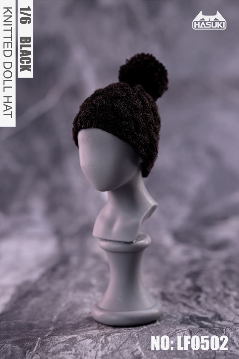 Fashion trend Double hanging ball Handmade Knitted wool cap 1/6