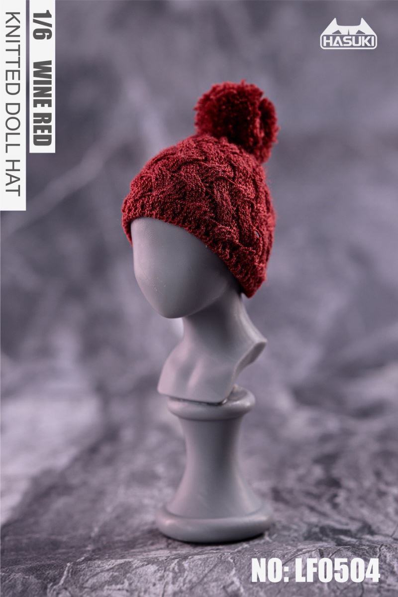 Fashion trend Double hanging ball Handmade Knitted wool cap 1/6