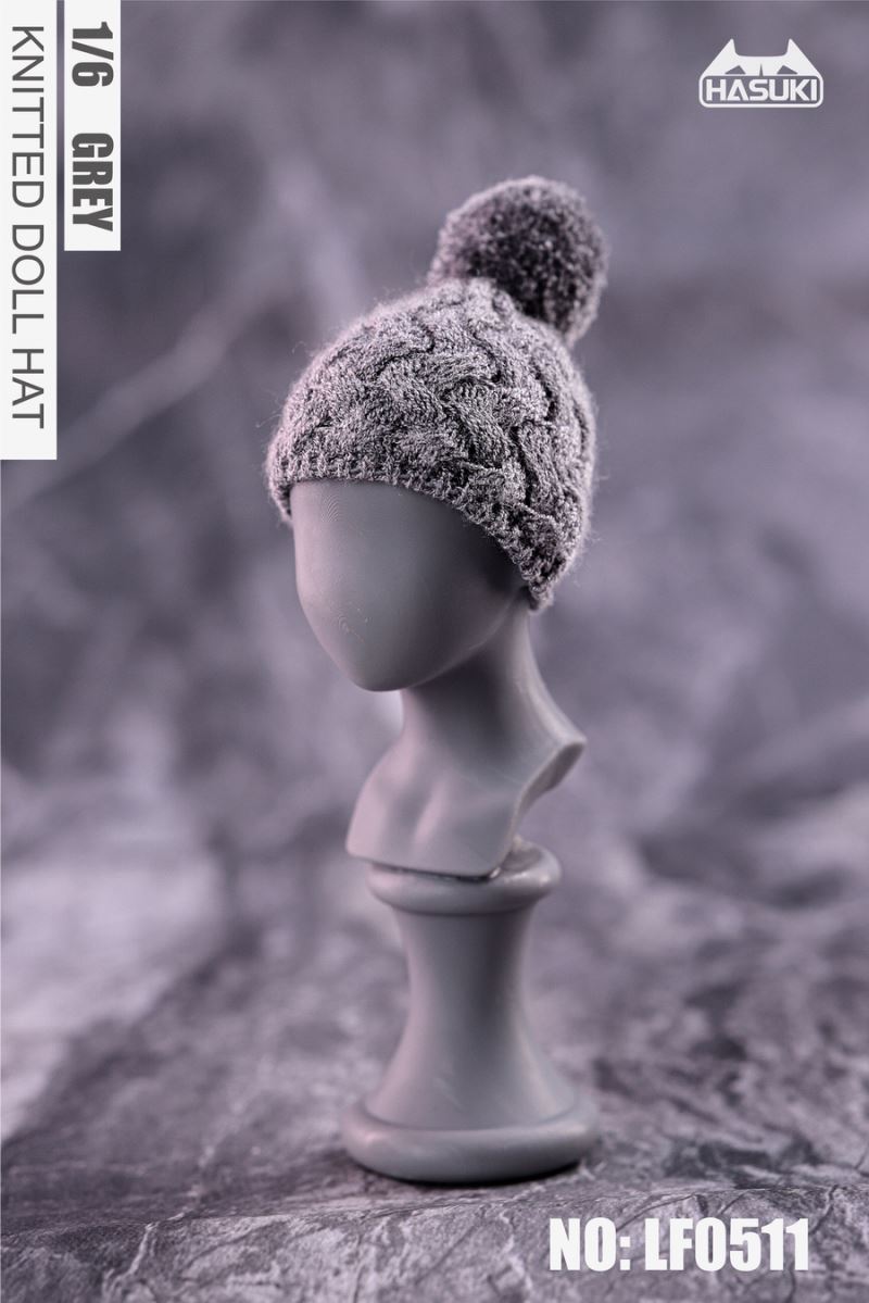 Fashion trend Double hanging ball Handmade Knitted wool cap 1/6