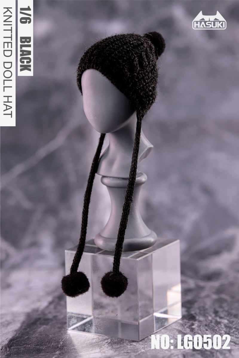 Fashion trend Double hanging ball Handmade Knitted wool cap 1/6