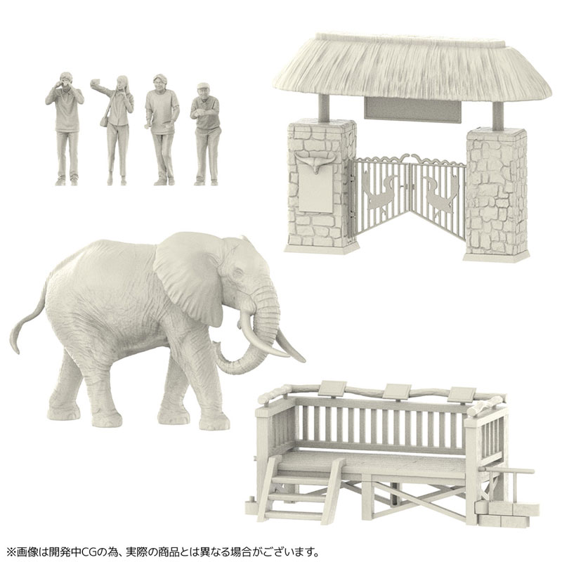 ARTPLA Tourist & African elephant Set 1/35