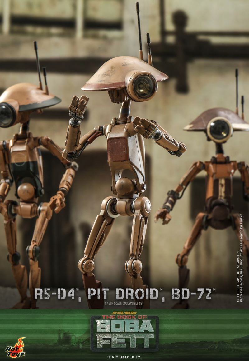 Star Wars: The Book of Boba Fett - 1/6th scale R5-D4TM, Pit DroidTM, BD-72TM Collectible Set 1/6