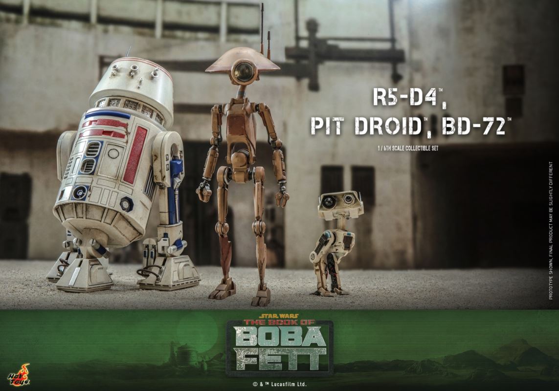 Star Wars: The Book of Boba Fett - 1/6th scale R5-D4TM, Pit DroidTM, BD-72TM Collectible Set 1/6