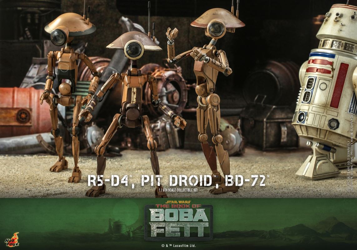 Star Wars: The Book of Boba Fett - 1/6th scale R5-D4TM, Pit DroidTM, BD-72TM Collectible Set 1/6