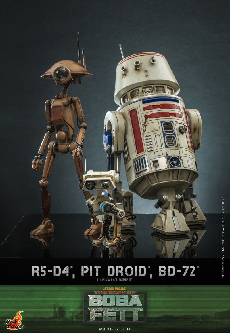 Star Wars: The Book of Boba Fett - 1/6th scale R5-D4TM, Pit DroidTM, BD-72TM Collectible Set 1/6