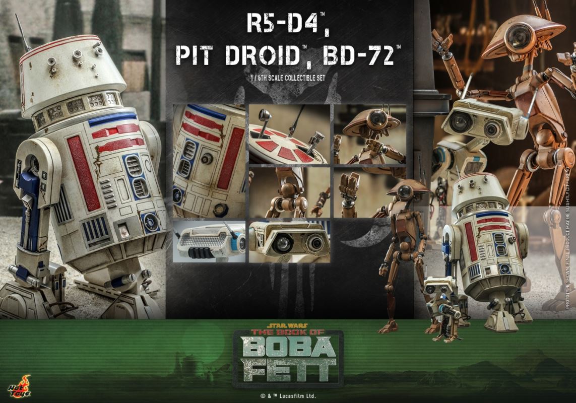 Star Wars: The Book of Boba Fett - 1/6th scale R5-D4TM, Pit DroidTM, BD-72TM Collectible Set 1/6