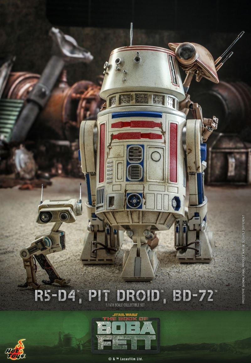 Star Wars: The Book of Boba Fett - 1/6th scale R5-D4TM, Pit DroidTM, BD-72TM Collectible Set 1/6