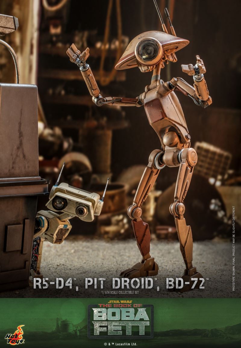 Star Wars: The Book of Boba Fett - 1/6th scale R5-D4TM, Pit DroidTM, BD-72TM Collectible Set 1/6