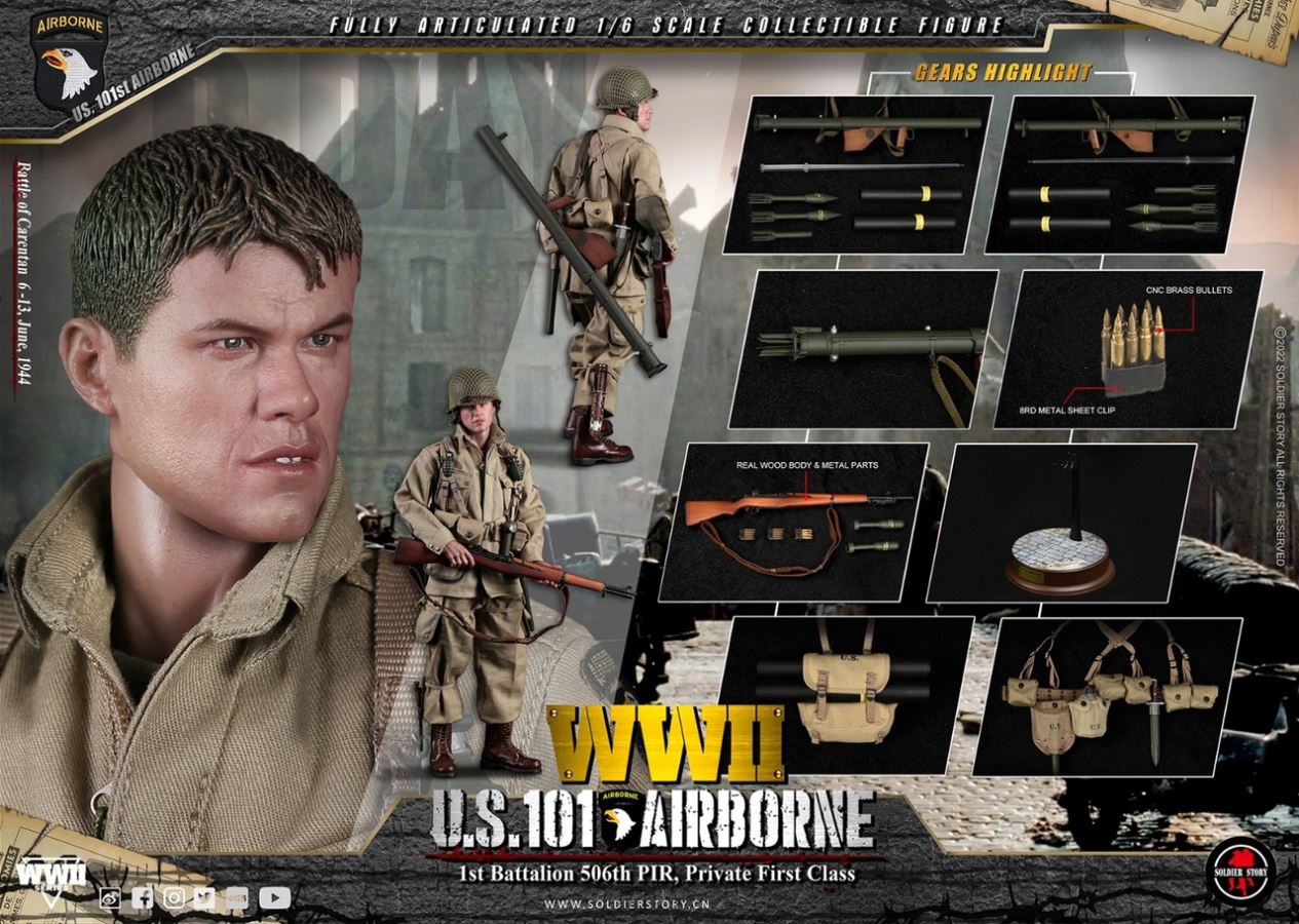 WWII U.S. 101st Airborne DIV. 1st Battalion 506th PIR, Private First Class 1/6